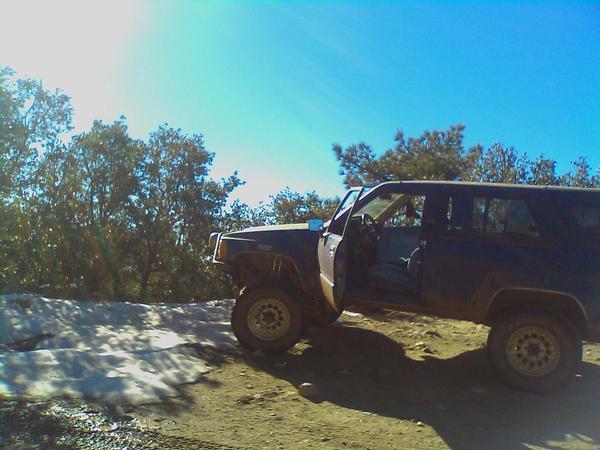 Took her up to Santa Rosa Mtn. for one of the first runs.  It was here I learned how nerve-racking it can be driving off road, on a snowy mountain, wi