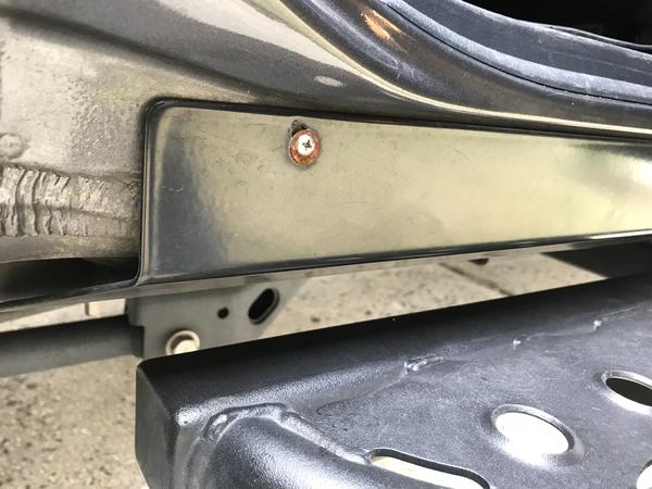 Trail edition rocker trim by Shrockworks. Rust on the mounting hardware provided by Shrockworks.