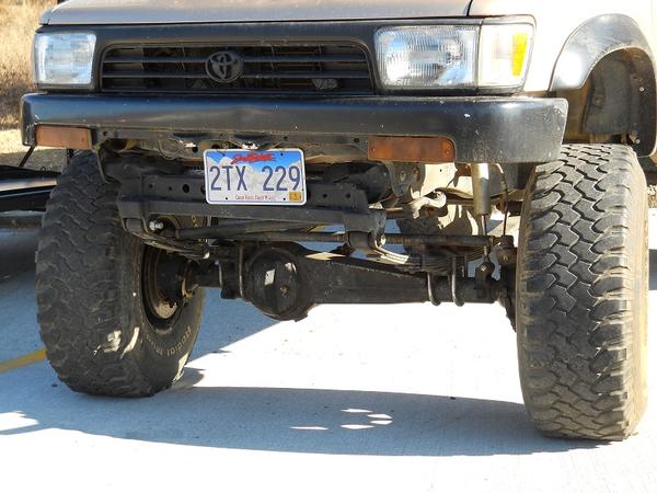 Trail-Gear solid front axle swap, 4" of lift