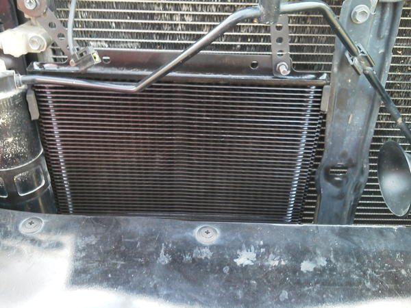 Transmission cooler install.