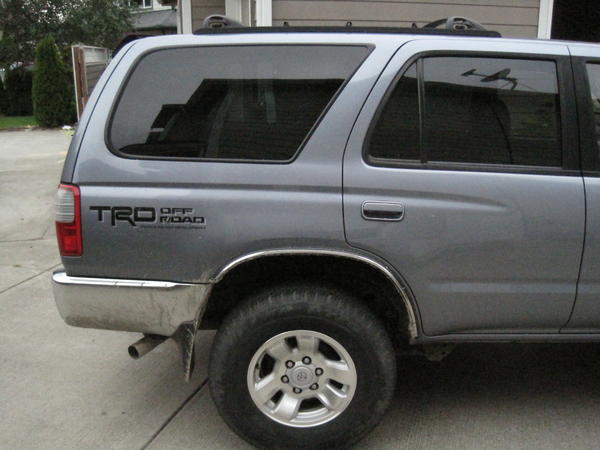 TRD decals and running boards removed