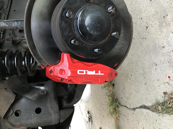 TRD faux brakes caliper