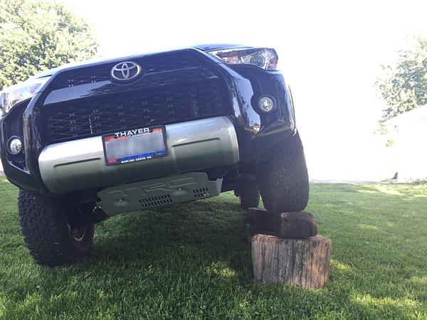 TRD skid plate installed.