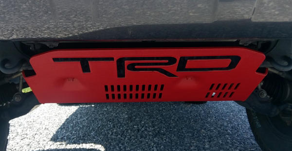 TRD Skid Plate - Powder Coated by Black Label Coatings