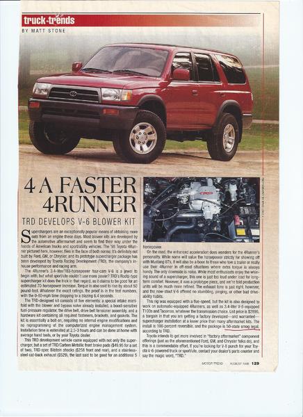 TRD Supercharger Motortrend Aug 1998
good luck reading this