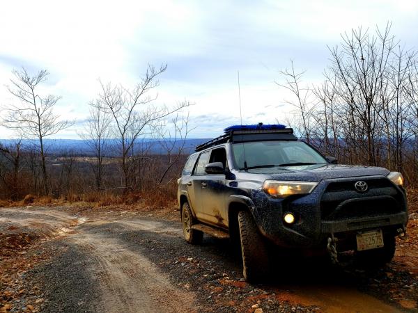Truck in MD, mountains in background are WV