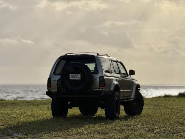 TrueNorth rear bumper with tire swing out installed