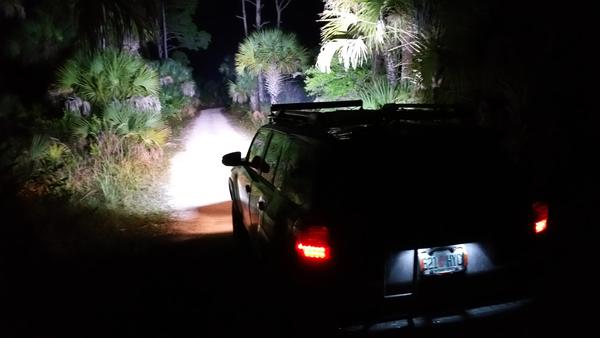 Trying our new 40" LED bar on our new baja rack