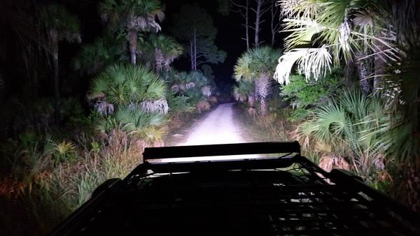 Trying our new 40" LED bar on our new baja rack