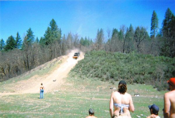 trying to get up the hill in 2wd