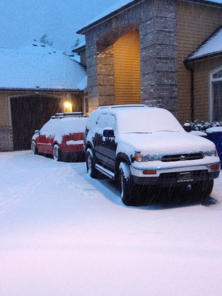 Two weeks after I bought it, we had snowfall in Seattle!