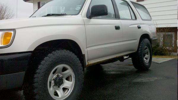Upgrade Number 1.  Goodyear Wrangler Territory.. 31x10.5 on stock 15s'