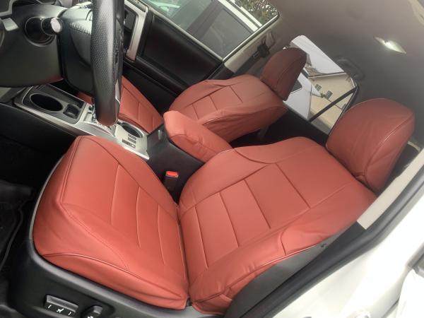 Upgraded all seven cloth seats to Lexus (look-a-like) red leather.
