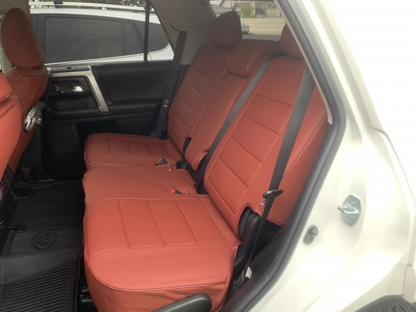 Upgraded all seven cloth seats to Lexus (look-a-like) red leather.