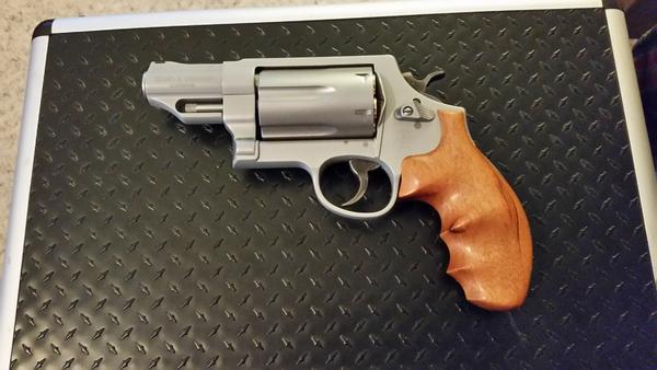 Upgraded my Smith and Wesson Governor with Hogue Custom wood grips.