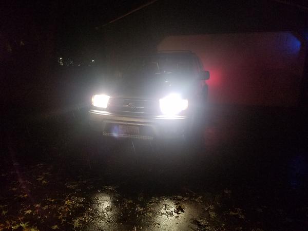 Upgraded to some Philips 9003 crystalvision bulbs.
So much brighter then what was in it!