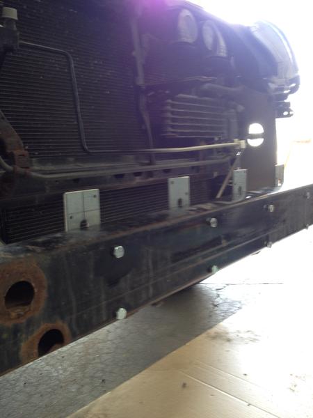 upright brackets mounted