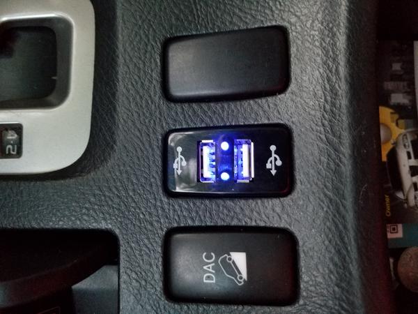 USB ports quick tapped into cigarette lighter