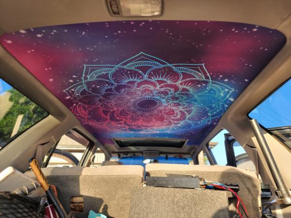 Used an old flag for headliner.