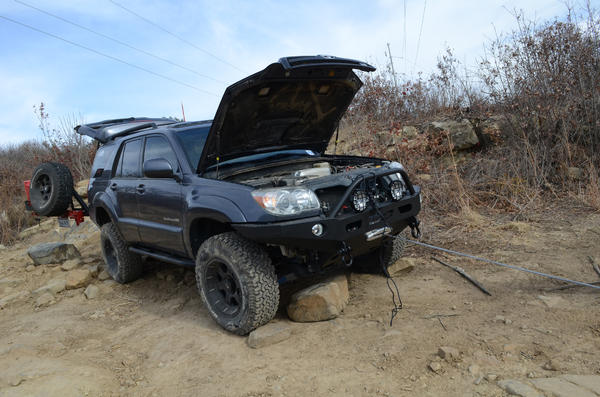 Using my winch for the first time.