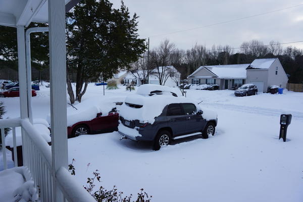 We got a little snow.