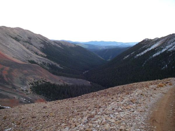 Webster Pass looking east. About to head down Handcart Gulch towards 285. Sept '13