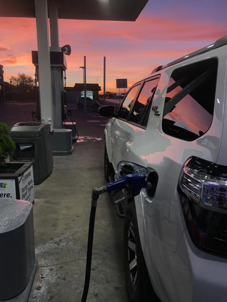 West Texas sunrise while fueling up for the weekend