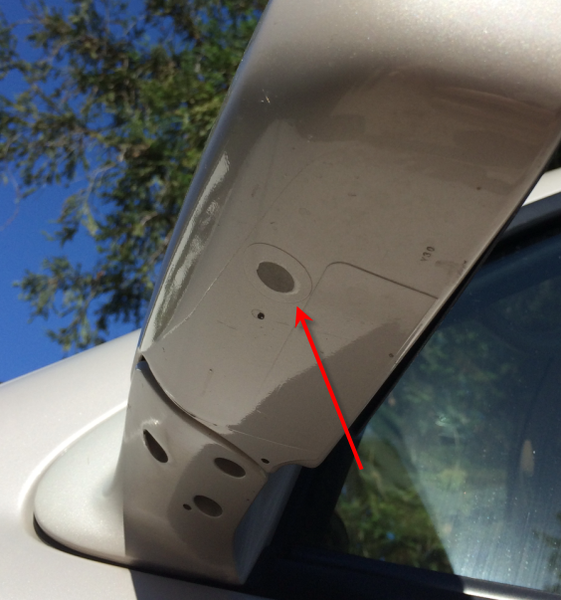What is this hole for?  It's covered with plastic.