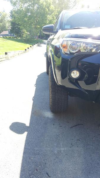Wheel spacers installed. Liner moved forward, fender trimmed.