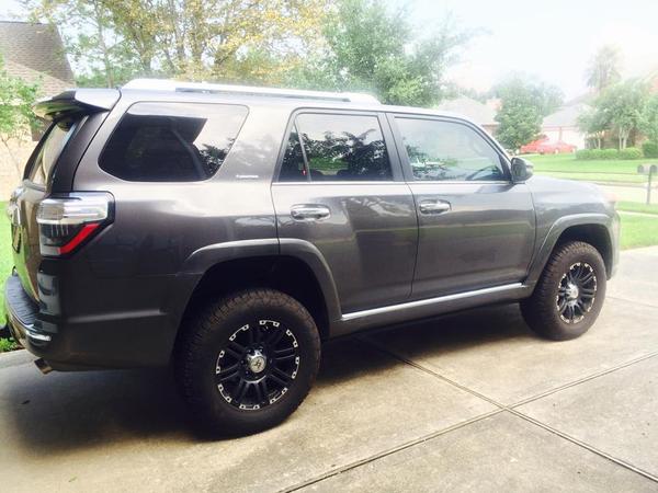 Wheels, Tires, and 3" lift.