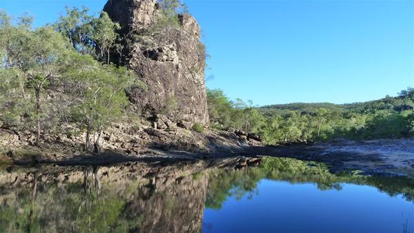 Where we camped at the start of Crooked Creek Gorge, North Queensland, Australia.