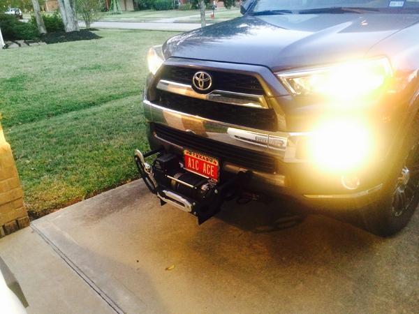 Winch before bumpers