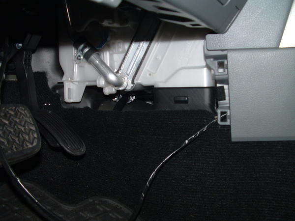 Wiring passing into console