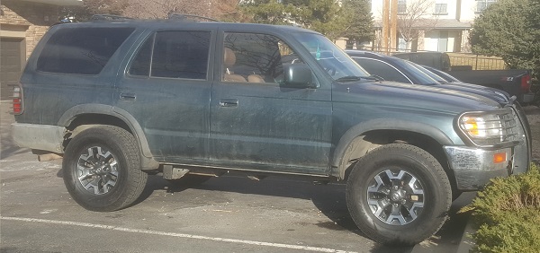 With it's new shoes.