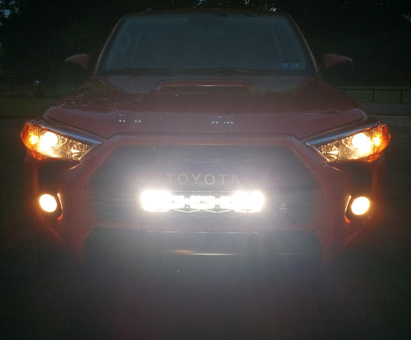 With Rigid Light Bar 20" e2 series combo.