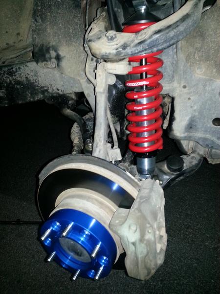 With Spidertrax 1.25" spacer