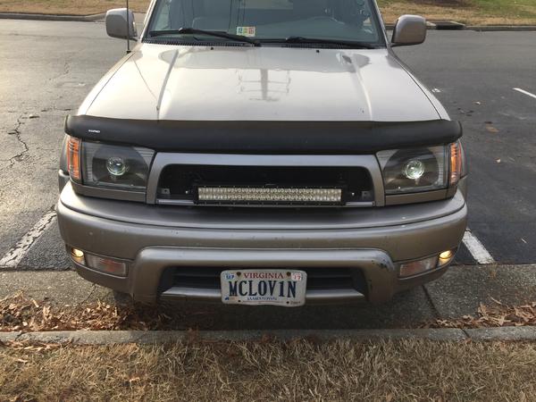 With the LED light bar mounted.