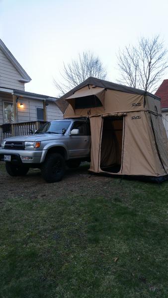 With the new cascadia tent on it