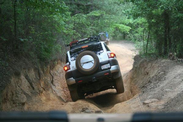 Working my way down a trail in Gilmer, Texas at the 2013 Lonestar Toyota Jamboree.