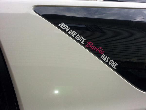 Your Jeep is almost as cute as Barbie's! HAHA